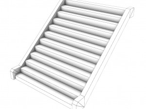 low poly roads staircases and bridges pack 3D 모델