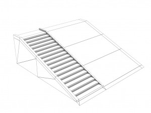 low poly roads staircases and bridges pack 3D 모델