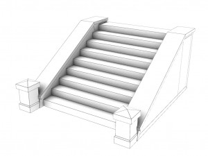 low poly roads staircases and bridges pack 3D 모델