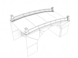 low poly roads staircases and bridges pack 3D 모델