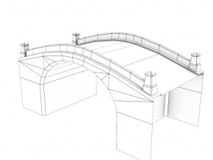 low poly roads staircases and bridges pack 3D 모델