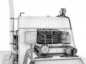 post apocalyptic caravan truck 3D 模型
