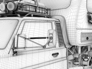 post apocalyptic caravan truck 3D 模型