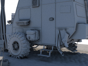 post apocalyptic caravan truck 3D 模型