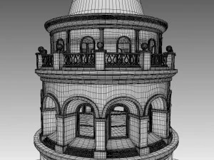 3d galata kulesi galata tower 3D Model