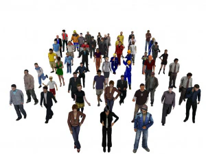 people pack 55 people 3D Model