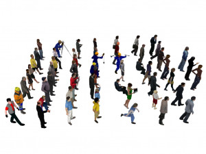 people pack 55 people Modelo 3D