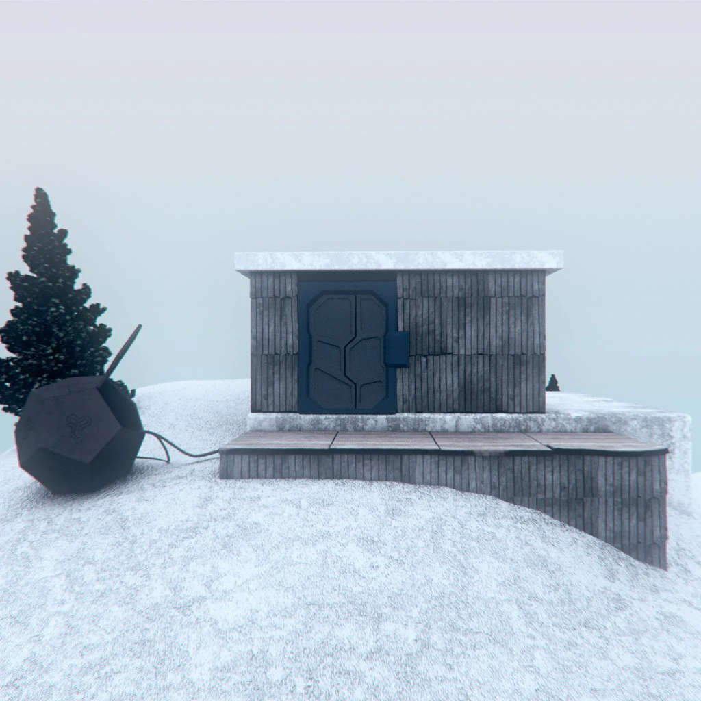 cabin in the snow 3D Model .c4d .max .obj .3ds .fbx .stl .blend