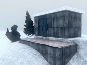 cabin in the snow 3D Model
