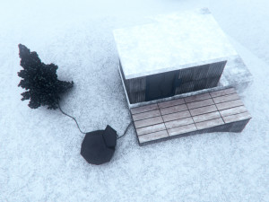 cabin in the snow 3D Model