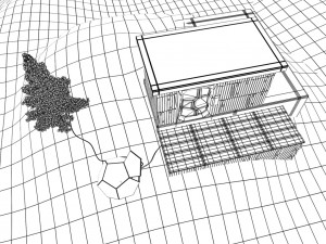 cabin in the snow 3D Model