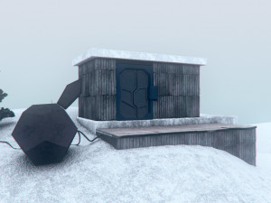 cabin in the snow 3D Model