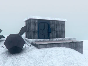 cabin in the snow 3D Model