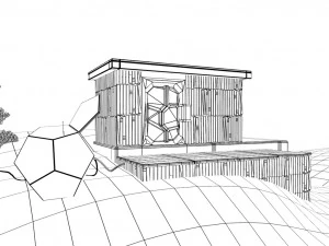 cabin in the snow 3D Model
