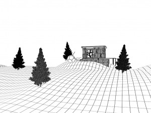 cabin in the snow 3D Model