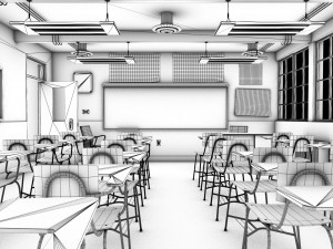 school classroom Modelo 3D