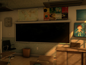 school classroom Modelo 3D