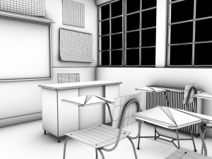 school classroom Modelo 3D