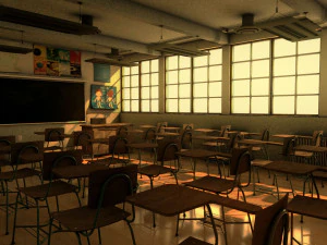 school classroom 3D Model