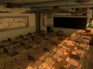 school classroom Modelo 3D