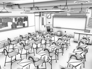 school classroom Modelo 3D