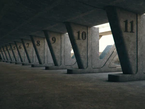 galleria dello studio dell'hangar Modello 3D