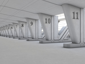 hangar studio gallery 3D Model