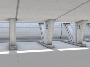 hangar studio gallery 3D Model