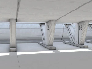 galleria dello studio dell'hangar Modello 3D