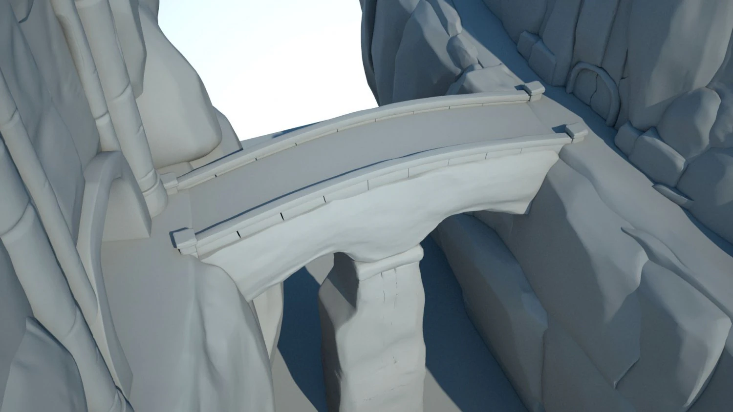 bridge on a canyon 3D Model .c4d .max .obj .3ds .fbx .stl .blend 