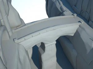 峡谷にかかる橋 3Dモデル