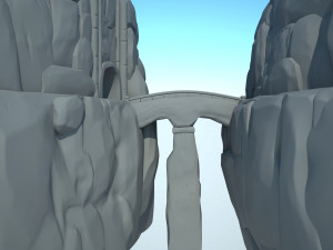 bridge on a canyon 3D Model