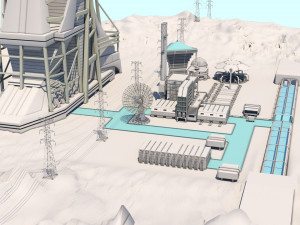 futuristic exoplanetary facility Modelo 3D
