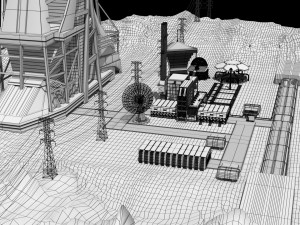futuristic exoplanetary facility Modelo 3D