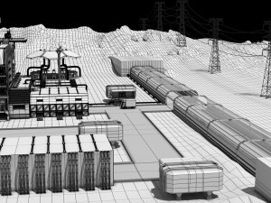 futuristic exoplanetary facility Modelo 3D
