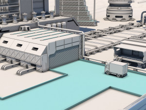 futuristic exoplanetary facility Modelo 3D