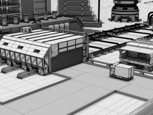 futuristic exoplanetary facility Modelo 3D