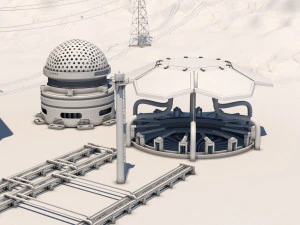 futuristic exoplanetary facility 3D Model