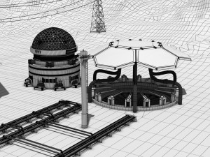 futuristic exoplanetary facility Modelo 3D