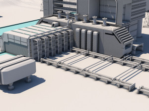 futuristic exoplanetary facility Modelo 3D
