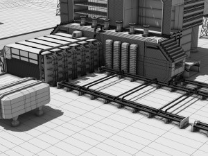 futuristic exoplanetary facility Modelo 3D