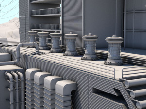futuristic exoplanetary facility Modelo 3D
