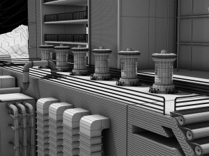 futuristic exoplanetary facility Modelo 3D