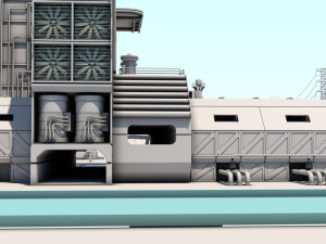 futuristic exoplanetary facility Modelo 3D