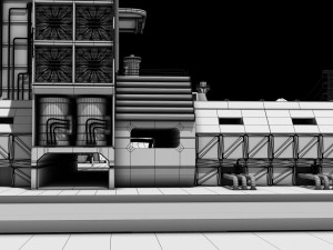 futuristic exoplanetary facility Modelo 3D