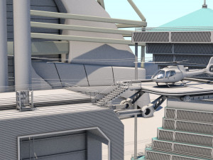 futuristic exoplanetary facility Modelo 3D