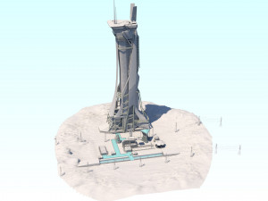 futuristic exoplanetary facility Modelo 3D