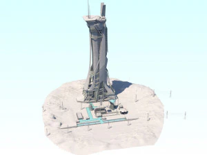 futuristic exoplanetary facility 3D Model