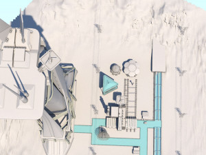 futuristic exoplanetary facility Modelo 3D