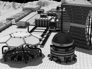 futuristic exoplanetary facility Modelo 3D